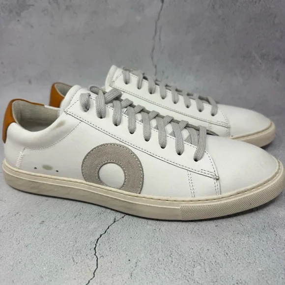 ❤️Oliver Cabell Low 1 Marsala White and Gray Leather Sneakers.  Size 38/US 8. - Picture 8 of 15